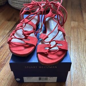 Stuart Weitzman Pimento Suede Sandals